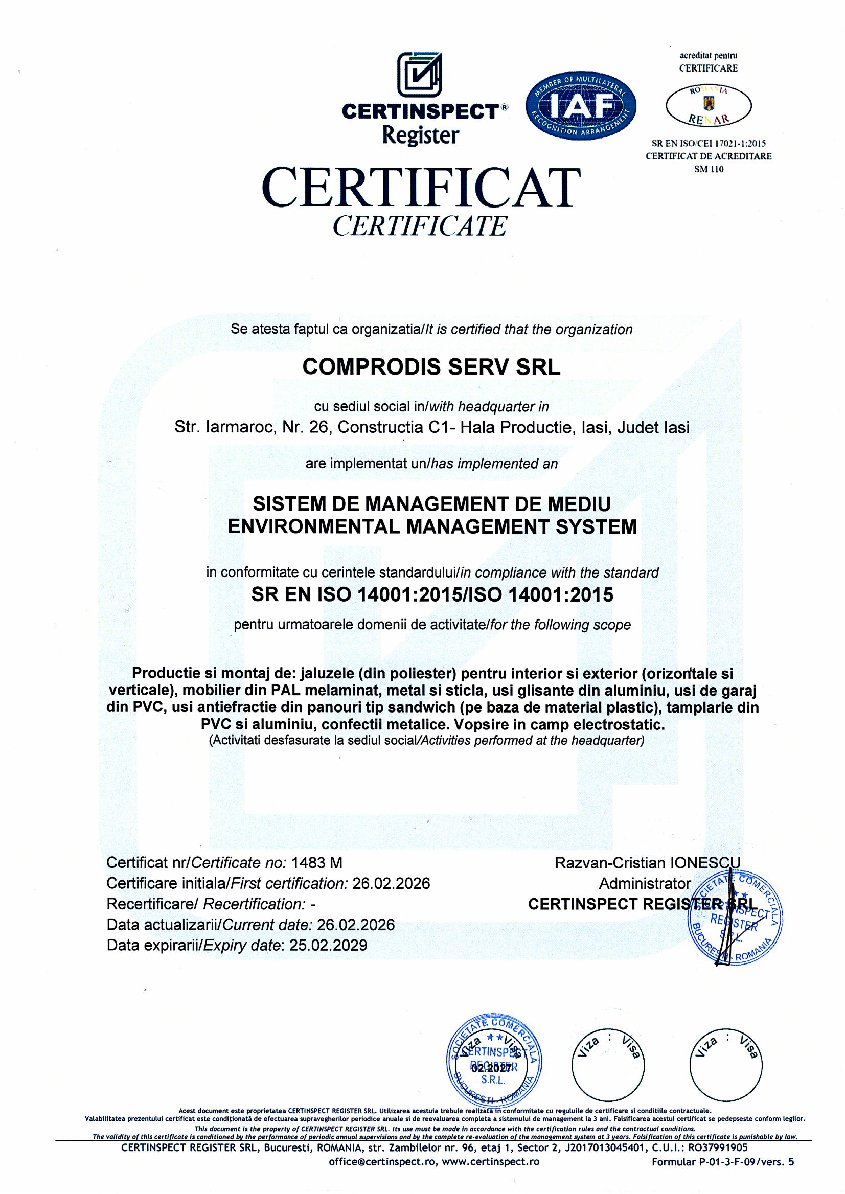 certificare iso